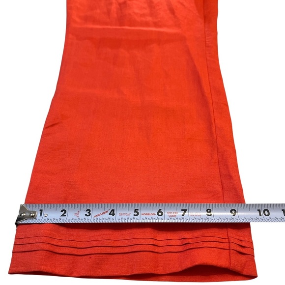 J.H. Collectibles Linen Blend Wide Leg Women’s Pants, Beautiful Orange, Size 16 - Picture 11 of 13